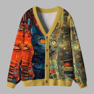 The Rise Of The Mechanical Cat Ugly Cardigan Sweater 2
