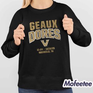 Commodores Football Geaux Dores Shirt 3 Commodores Football Geaux Dores Shirt 4