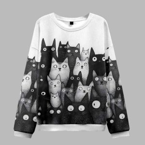 The Judgmental Stare Of Cats Ugly Christmas Sweater 1 The Judgmental Stare Of Cats Ugly Christmas Sweater 2