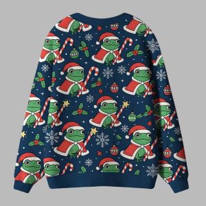 Christmas Frog Ugly Cardigan Sweater 3