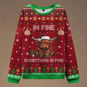 I'm Fine Everything Is Fine Ugly Christmas Sweater 2