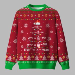 Math Merry Xmas Tree Red Ugly Christmas Sweater 1 Math Merry Xmas Tree Red Ugly Christmas Sweater 2