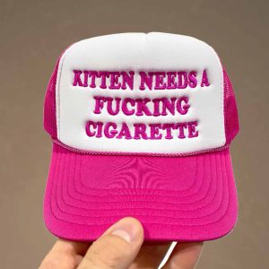 Kitten Needs A Fucking Cigarette Hat Cap 2