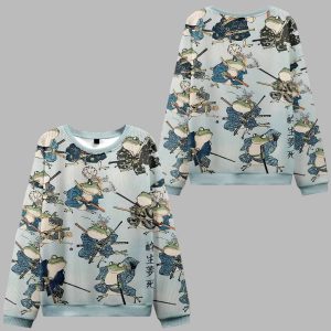 Frog Samurai Ugly Christmas Sweater