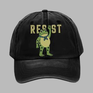 Resist Frog Print Hat