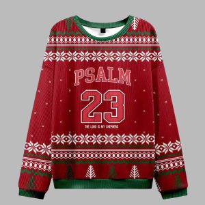 Psalm 23 Christian Ugly Christmas Sweater 2