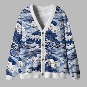 Traditional Japan Scenery Ugly Cardigan Sweater 1 Traditional Japan Scenery Ugly Cardigan Sweater 2