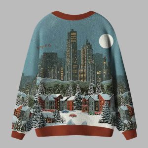 Tokyo Tiger Cozy Winter In The City Ugly Cardigan Sweater 3