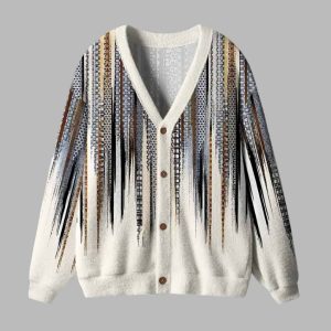 Japanese Pattern Ugly Cardigan Sweater 1 Japanese Pattern Ugly Cardigan Sweater 2