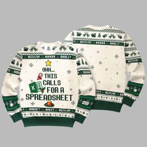 Ohh This Calls For A Spreadsheet Ugly Christmas Sweater 1