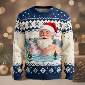 Hot Tub Santa Ugly Christmas Sweater
