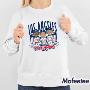 LA Dodgers Baseball Back-to-Back World Champs Caricatures Shirt 3 LA Dodgers Baseball Back to Back World Champs Caricatures Shirt 4