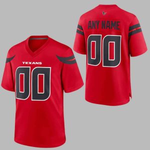 Texans Battle Red 2025 Custom Football Jersey