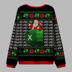 Santa With Excel Ugly Christmas Sweater 2 Santa With Excel Ugly Christmas Sweater