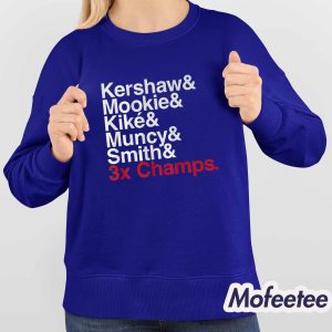 LA Dodgers Ampersand 3-Time Champs Shirt 3 LA Dodgers Ampersand 3 Time Champs Shirt 4