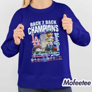 LA Dodgers Back 2 Back Champions World Series Shirt 3 LA Dodgers Back 2 Back Champions World Series Shirt 4
