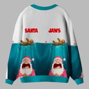 Santa's Holiday Chaos Gingerbread Trouble Ugly Cardigan Sweater 3