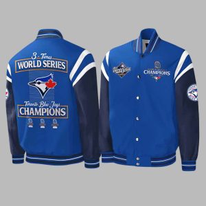 Blue Jays 3 Times World Series Champions Baseball Jacket 1