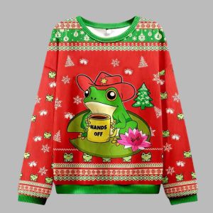 Hands Off Frog Ugly Christmas Sweater