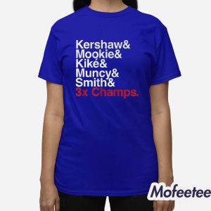 LA Dodgers Ampersand 3-Time Champs Shirt 2 LA Dodgers Ampersand 3 Time Champs Shirt 3