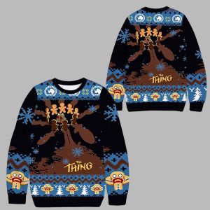 The Thing Scary Gingerbread Monster Ugly Christmas Sweater