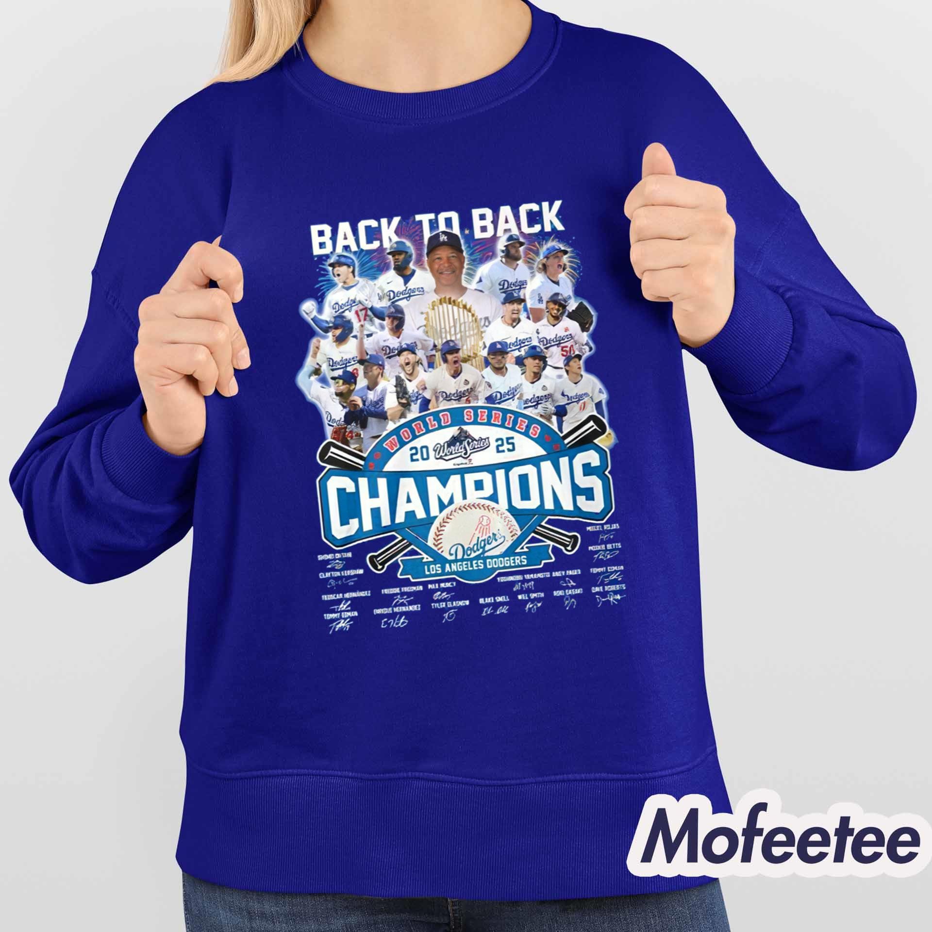 Back To Back World Series 2025 Champions Dodgers Shirt Back To Back World Series 2025 Champions Dodgers Shirt