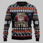 Cat Show Me Your Kitties 2025 Ugly Christmas Sweater