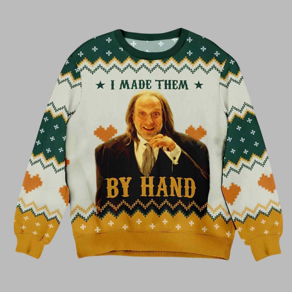 Chris Elliott I Made Them By Hand Ugly Christmas Sweater 1 Chris Elliott I Made Them By Hand Ugly Christmas Sweater 1