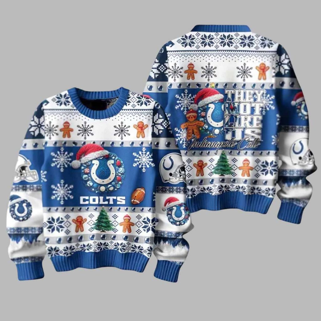 Colts They Not Like Us Ugly Christmas Sweater