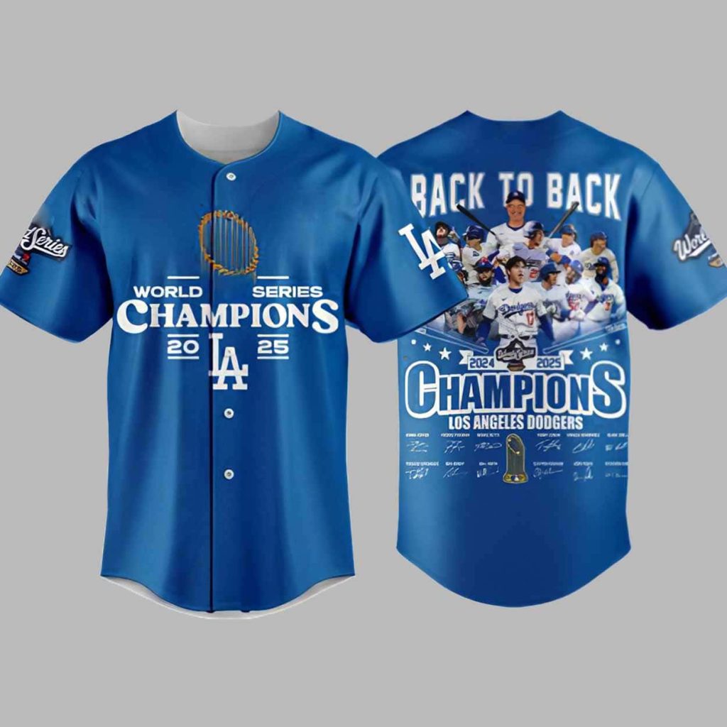 Dodgers 2025 World Series Back To Be Champions Baseball Jersey 2
