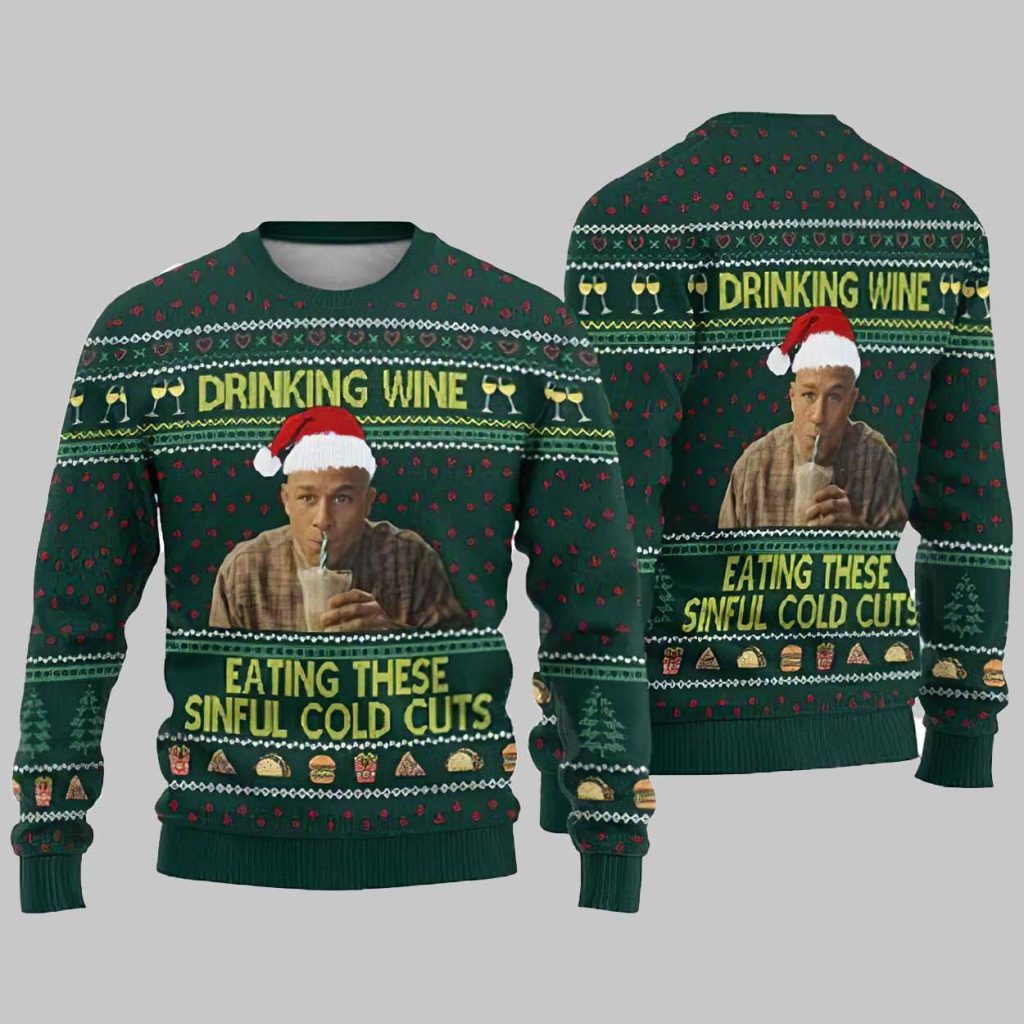 Drinking Wine Eating These Sinful Cold Cuts 2025 Ugly Christmas Sweater Drinking Wine Eating These Sinful Cold Cuts 2025 Ugly Christmas Sweater