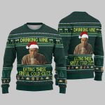 Drinking Wine Eating These Sinful Cold Cuts 2025 Ugly Christmas Sweater