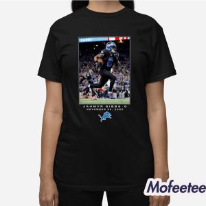 Lions Jahmyr Gibbs November 23 2025 Flash Features Week 12 Shirt