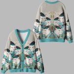 Edo Cat Chronicles Ugly Cardigan Sweater