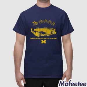 Michigan Football Santa's Favorite House Shirt
