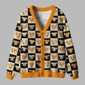 The Colorful Expressions of Dogs Ugly Cardigan Sweater 2
