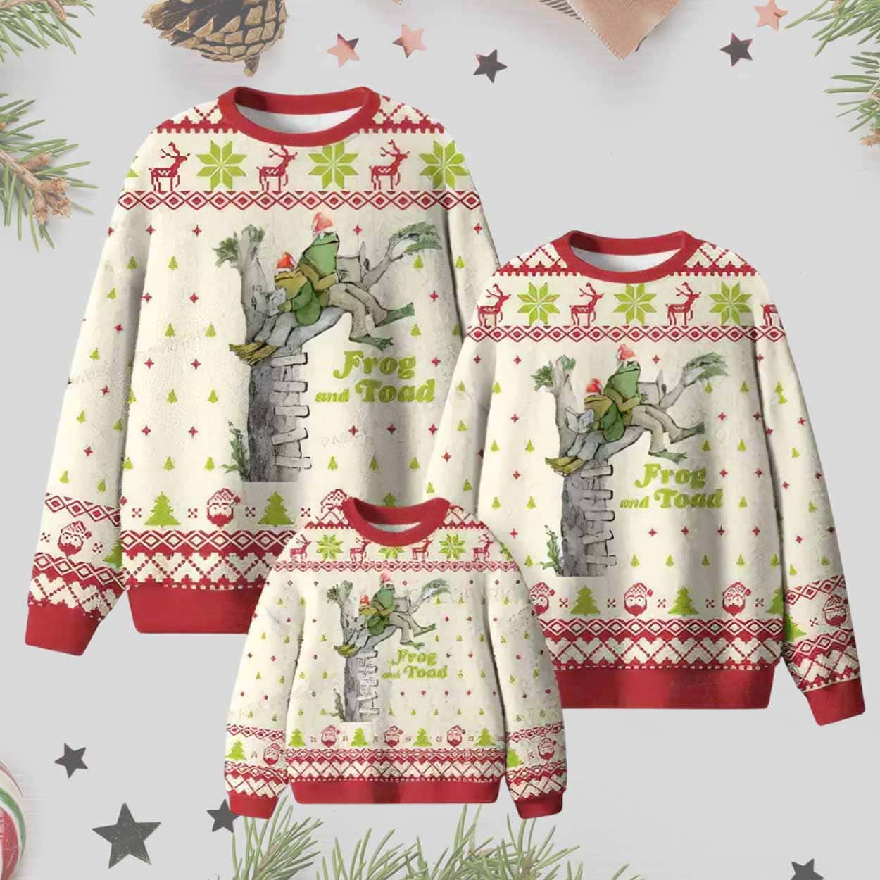 Frog and Toad Christmas Ugly Sweater Frog and Toad Christmas Ugly Sweater