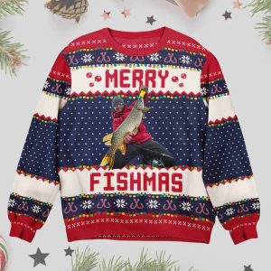 Merry Fishmas Ugly Christmas Sweater 2