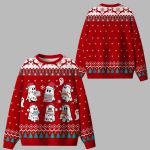 Ghost Reading Book Club Ugly Christmas Sweater