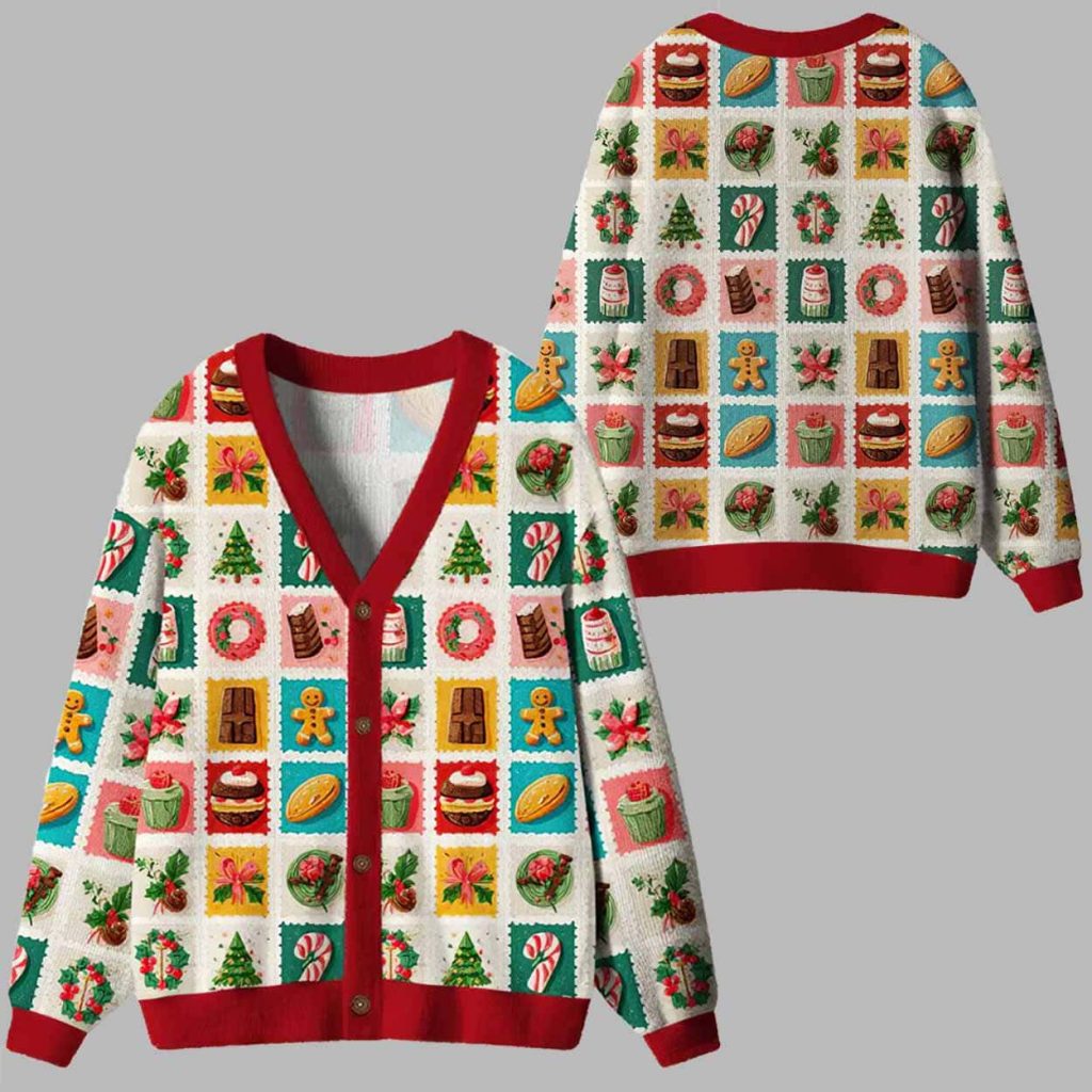 Gingerbread And Joy Ugly Cardigan Sweater 1