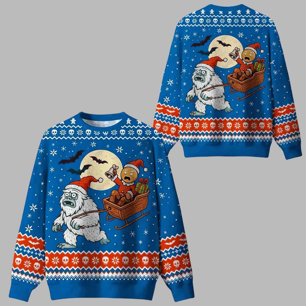 Gingerbread Wild Ride Ugly Christmas Sweater