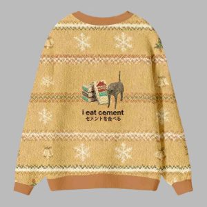 I Eat Cement Ugly Cardigan Sweater