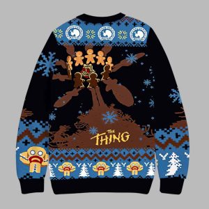 The Thing Scary Gingerbread Monster Ugly Christmas Sweater