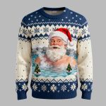 Hot Tub Santa Ugly Christmas Sweater