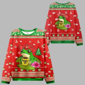 Hands Off Frog Ugly Christmas Sweater