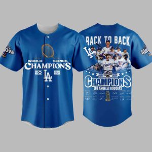 Dodgers 2025 World Series Back To Be Champions Baseball Jersey 2