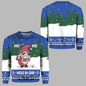 Hole In One Gnome 2025 Ugly Christmas Sweater
