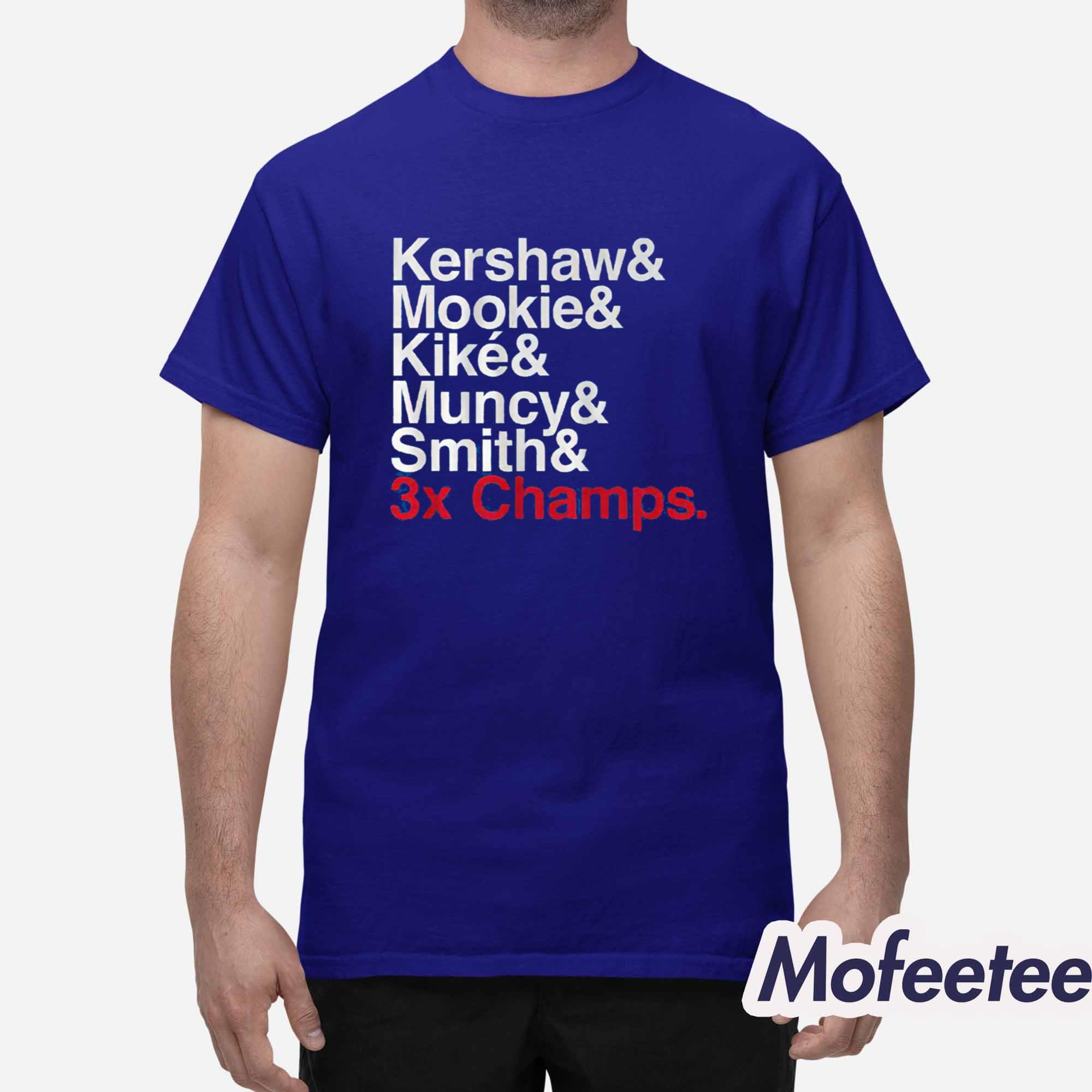 LA Dodgers Ampersand 3-Time Champs Shirt LA Dodgers Ampersand 3-Time Champs Shirt