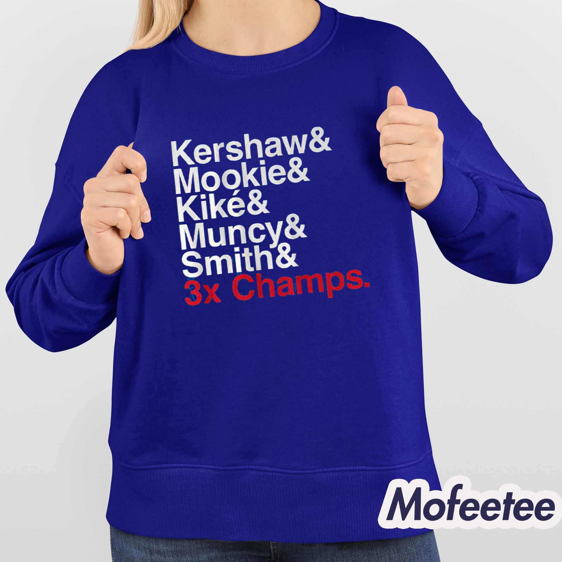 LA Dodgers Ampersand 3-Time Champs Shirt LA Dodgers Ampersand 3-Time Champs Shirt