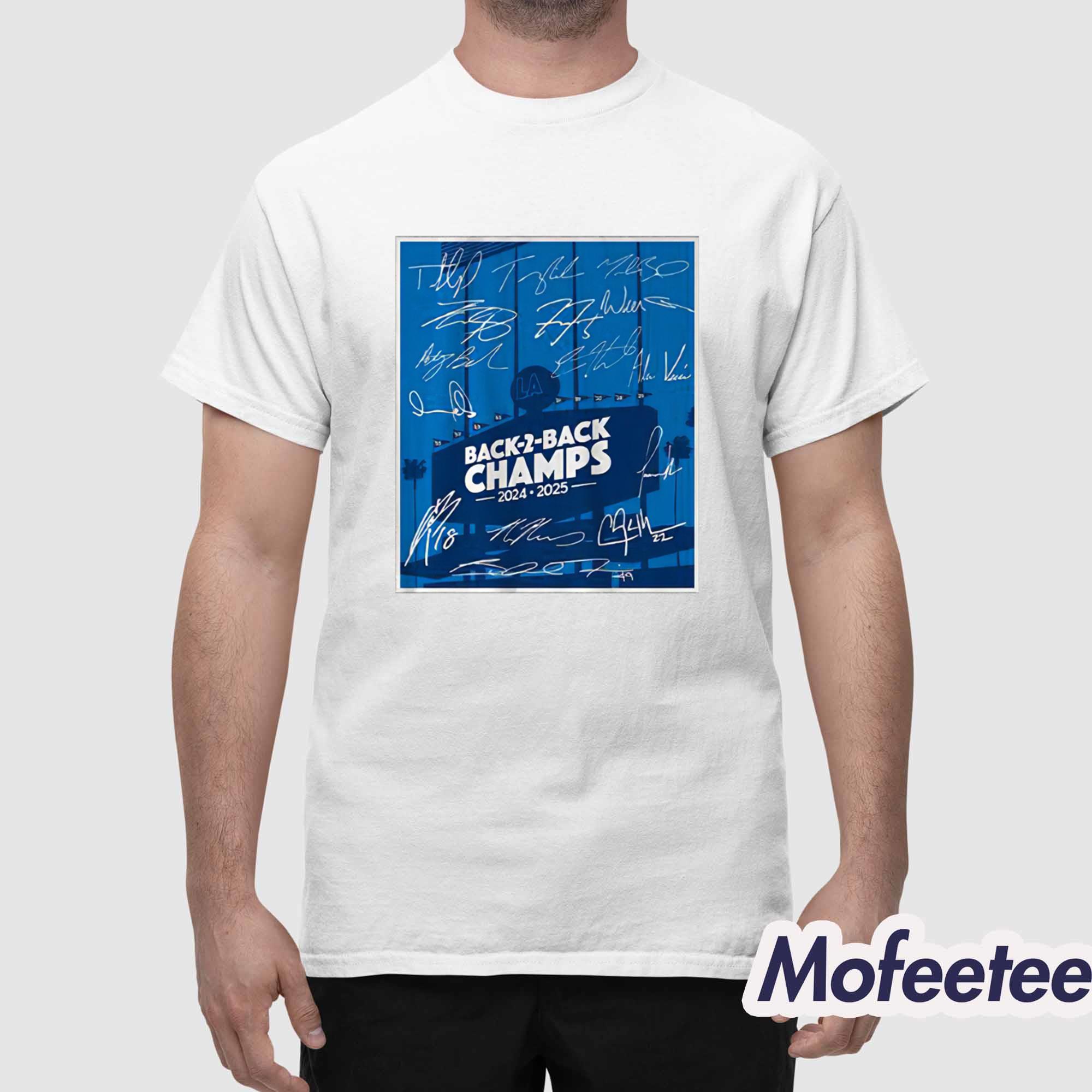 LA Dodgers Baseball Back-to-Back Champs Shirt LA Dodgers Baseball Back-to-Back Champs Shirt